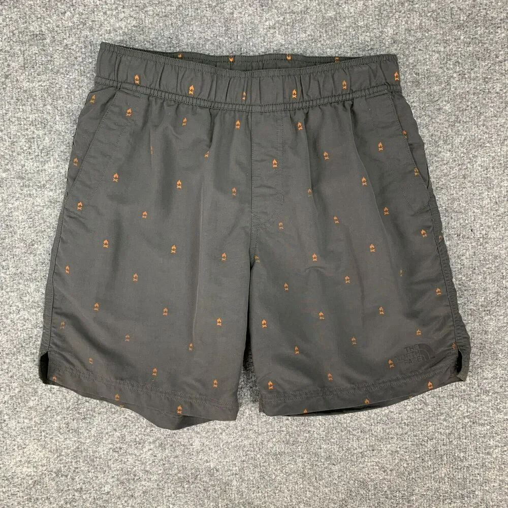 The North Face Swim Trunk Men S Small Campfire Print Brief Lined Beach Shorts